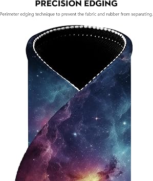 Galactic Nebula Starscape Mouse Pad - Explore The Universe from Your Desk, Stitched Edges Non-Slip Rubber Base Mouse Pads for Computers Laptop