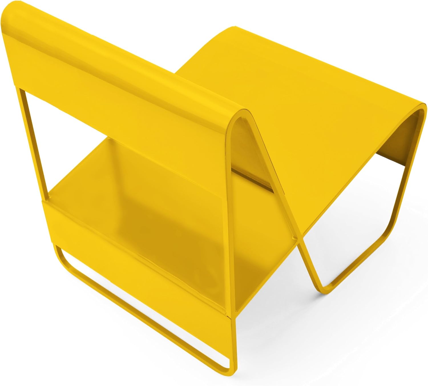 Markamoderna LAMI Sheet Metal Lounge Chair, Yellow Patio Lounge Chairs Patio