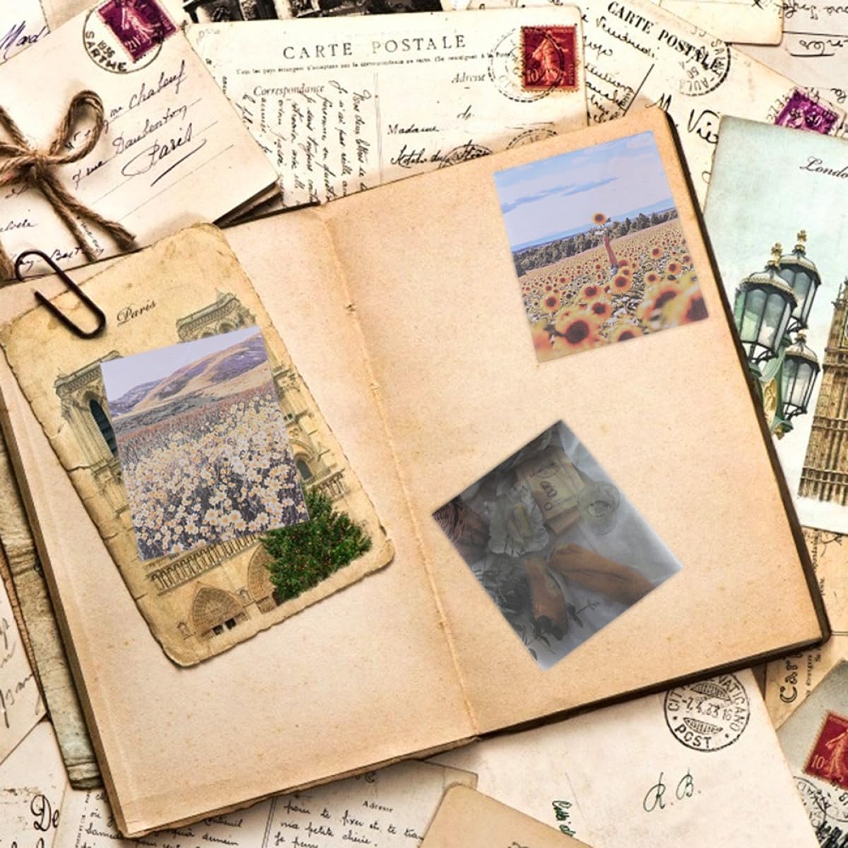 STOBOK 6pezzi Libri Scrapbook Retro Carta Materiale per Scrapbooking per creatività e Journaling Design Compatto e Diversificato per Amici e Famiglia