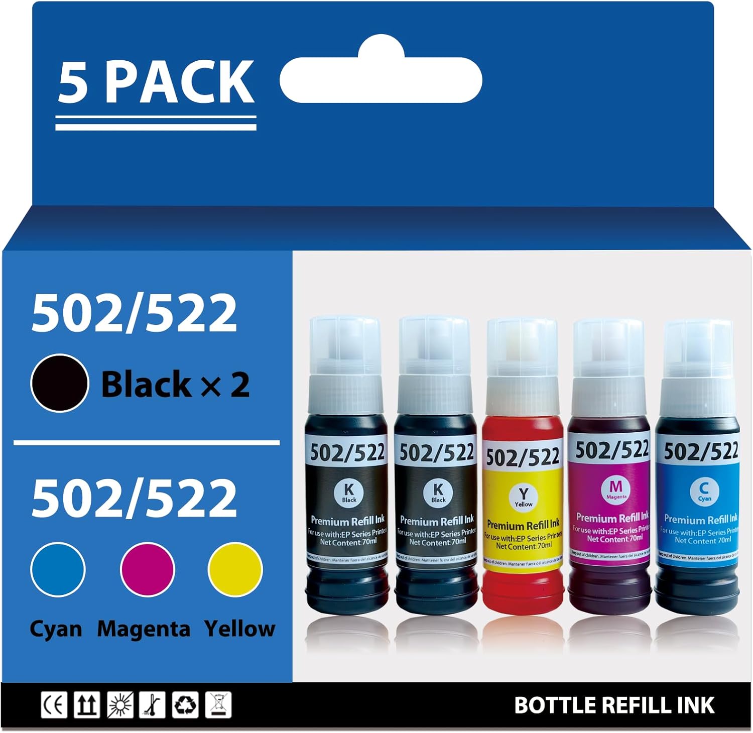 502 522 Ink Bottles Refill