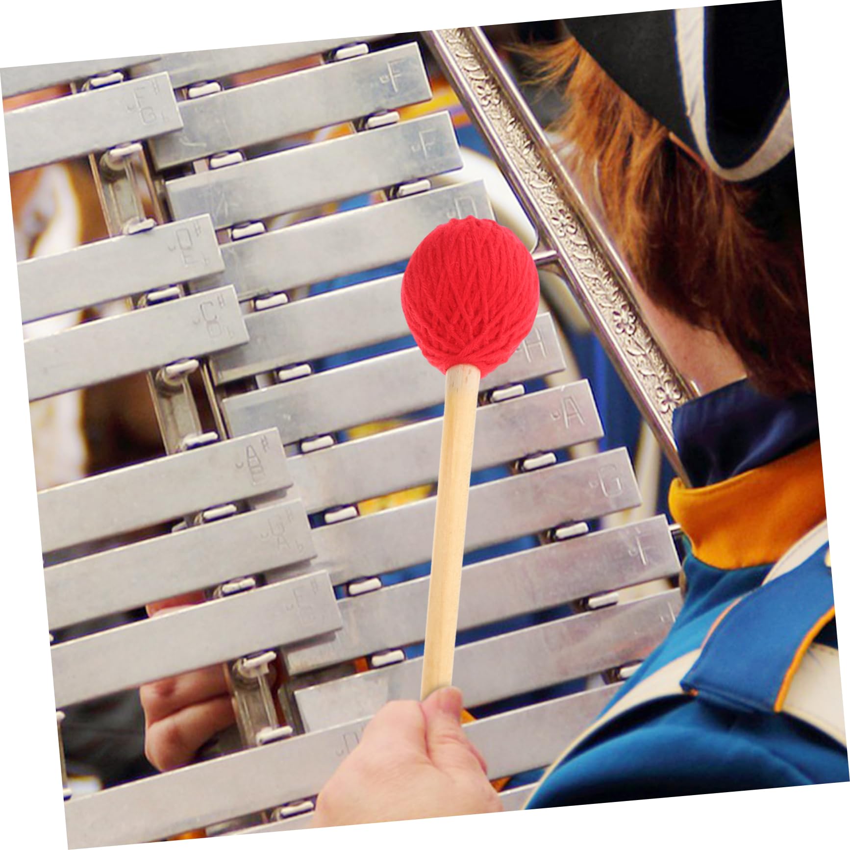 Accesorios Cómodo para de Lana de de Percusión en Instrumentos Cabeza Mazos Mango de Madera y Diseño Marimba para Uso Casa y Conciertos