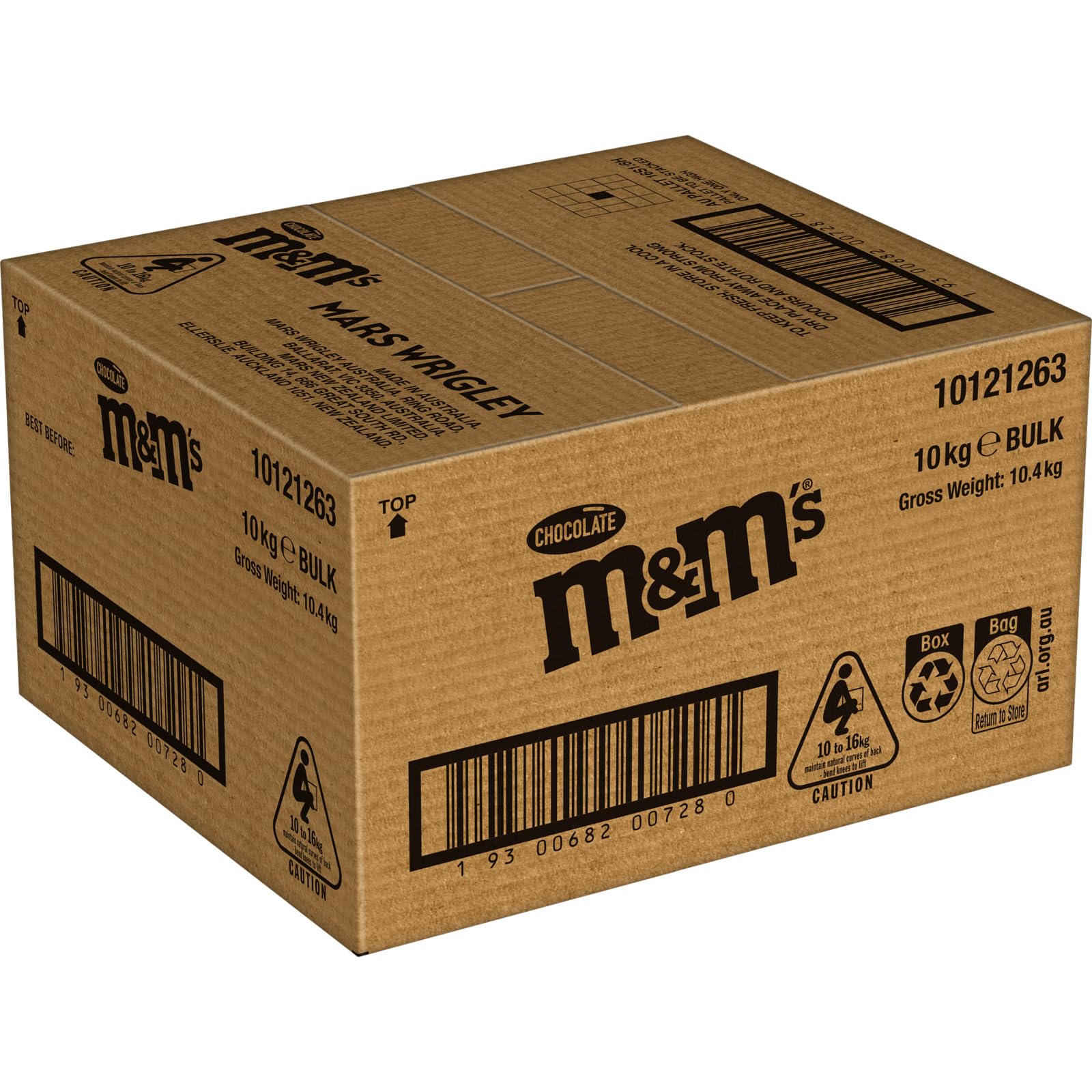 M&M’s Milk Chocolate Buttons Bulk Carton 10kg
