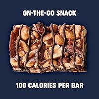 Vista 2 de Pick Me Up Provisions Mini barra de nueces de chocolate amargo con caramelo salado sin gluten, 20 barras, perfecta para almuerzos, aperitivos