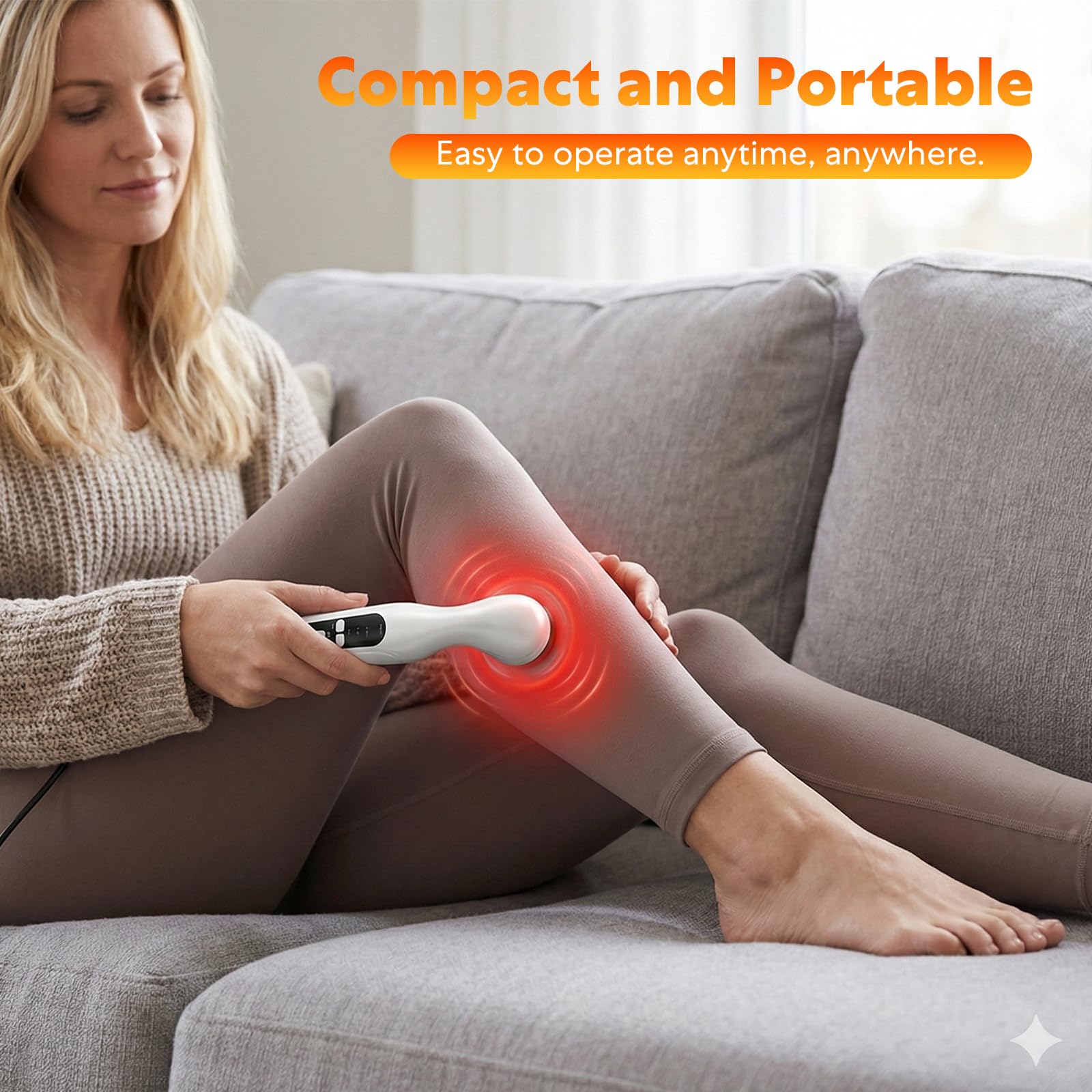 Dispositivo Per Fisioterapia Ad Ultrasuoni, Dispositivo a ultrasuoni per la casa Dispositivo portatile ad ultrasuoni per la terapia, 3 livelli di velocità per dolori muscolari e alla schiena