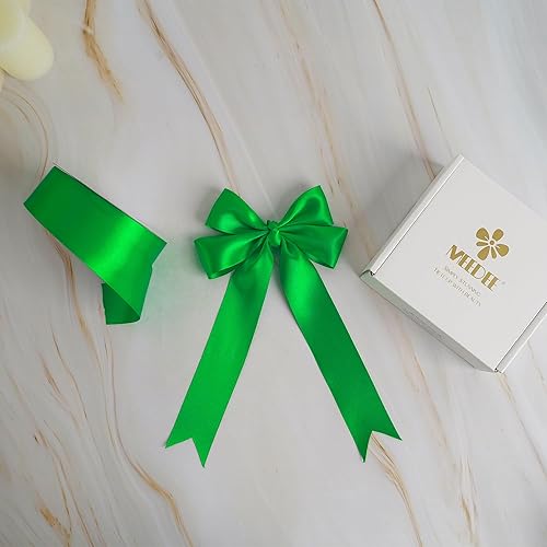 Vista 417 de MEEDEE Orange Satin Ribbon - 1.5 inch Double Faced Satin Ribbon, 50 Yards - Neon Tangerine - For Christmas, Thanksgiving, Halloween, Weddings