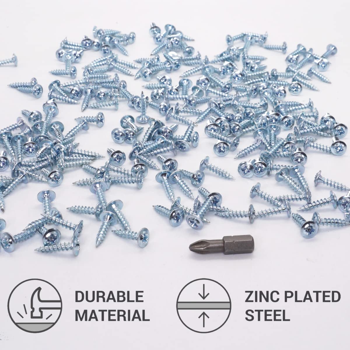 Viti Legno Zincate 3.5x16mm - Confezione 450 Pezzi, Testa Modifata, Autofilettanti, Con Punta Cacciavite - Foto 10