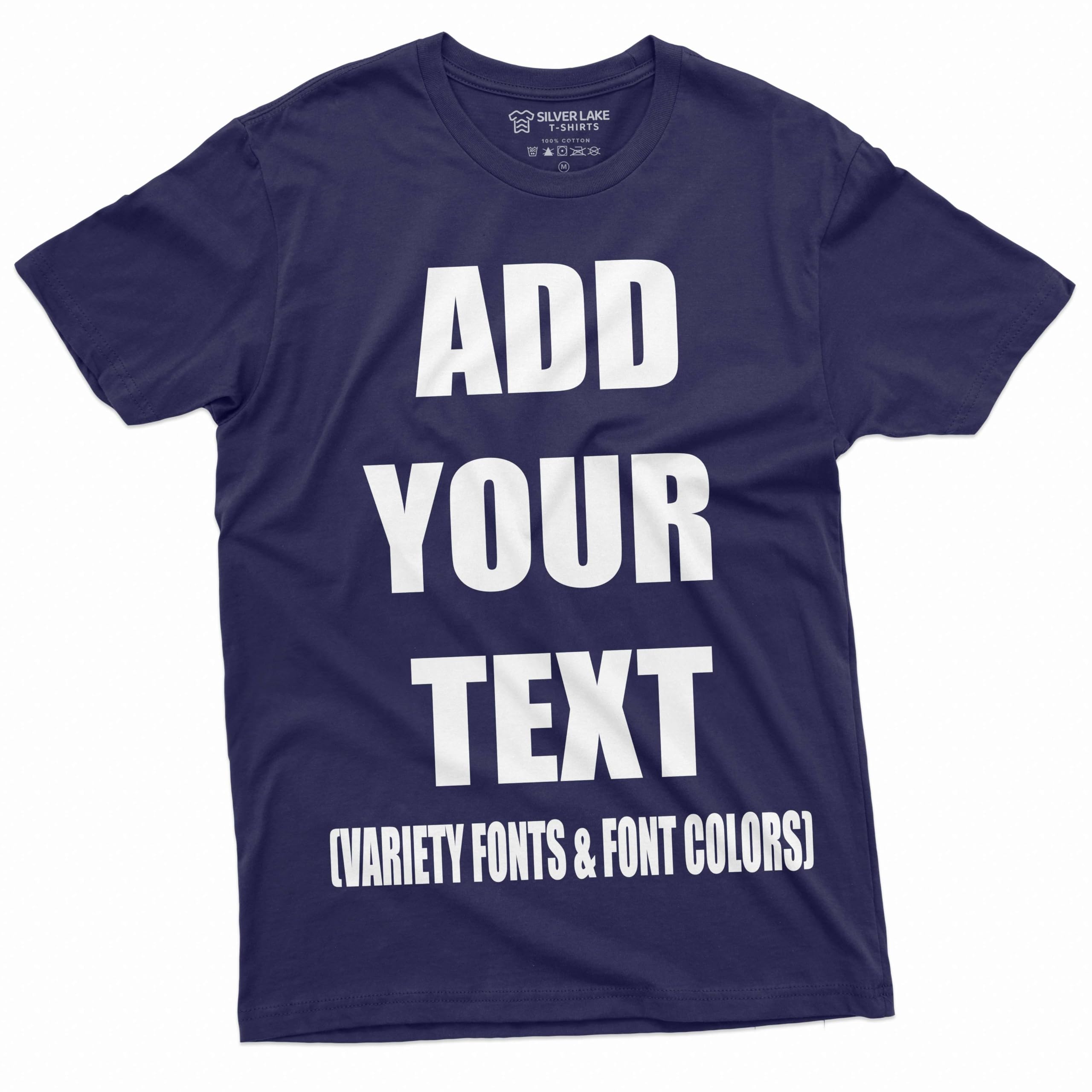 Add Your Text Custom T-Shirt Men's Customizable Tee Personlized Tshirt