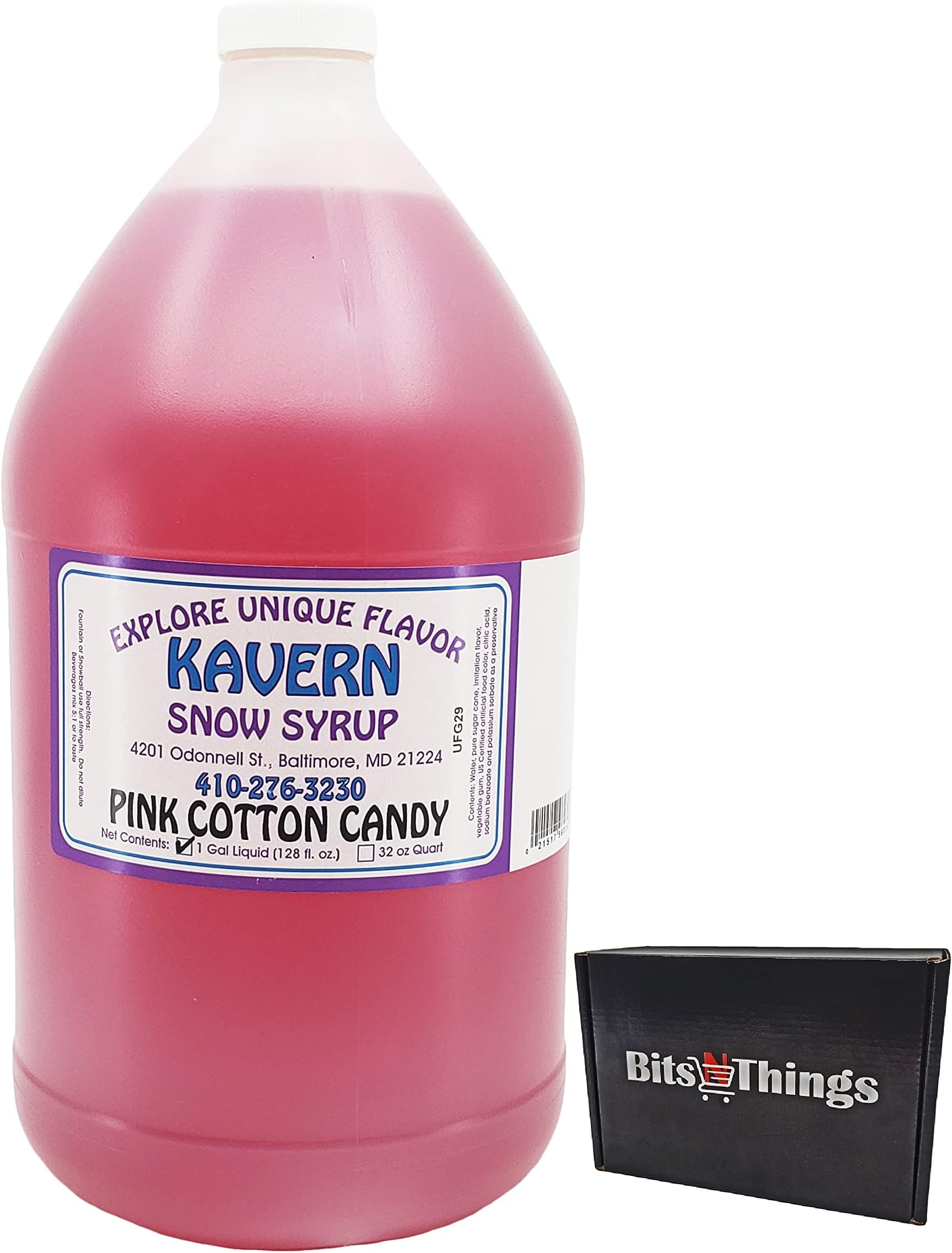Kavern Pink Cotton Candy Snow Cone/Snowball Syrup 1 Gallon