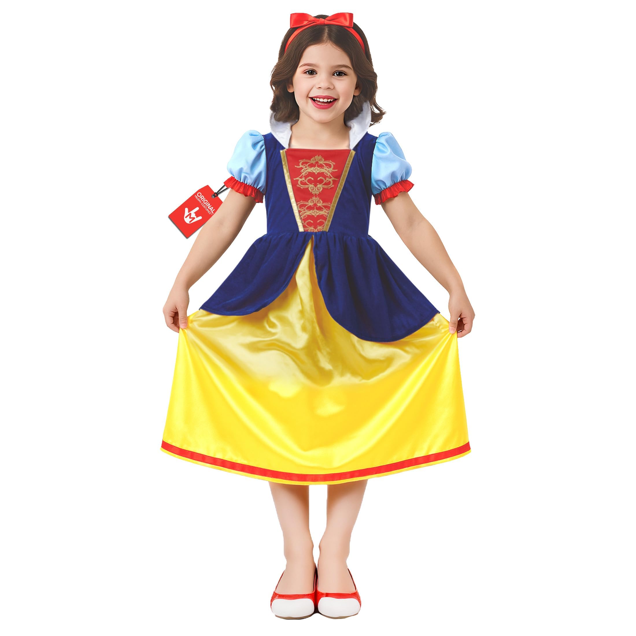 Fun Shack Disfraz Princesa de las Nieves Niña, Traje Princesa de Cuento, Disfraces Princesas de Cuentos Infantiles, Disfraz Carnaval Niña