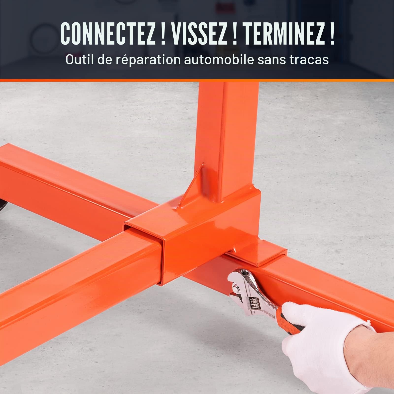 VEVOR Support Moteur d'Atelier 340 kg Stand de Moteur en Acier Mobile et Verrouillable Lève-Moteur Rotatif 360° 6 Points d’Ancrage Réglables en Inclinaison pour Travaux sur Moteurs Démontés Mécanicien