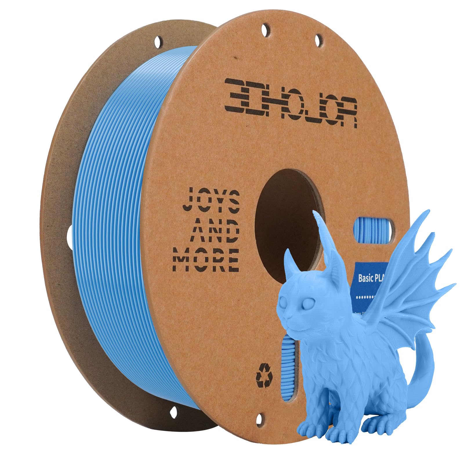 3DHoJor PLA Filament 1.75mm, 1kg 3D Drucker Filament PLA, Maßgenauigkeit +/- 0,02 mm, ultraschnelle Filament 3d Druckmaterialien, Vakuumverpackung,für FDM 3D Drucker, Hellblau