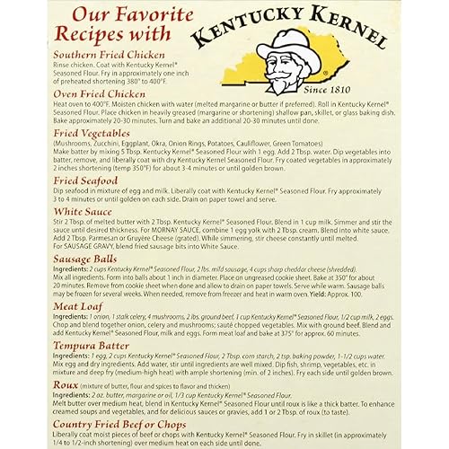 Miniatura 6 de Mezcla de revestimiento de harina sazonada a granel con kernel de Kentucky de 10 onzas (paquete de 4) 40 onzas en total, para pollo, chuletas, carne