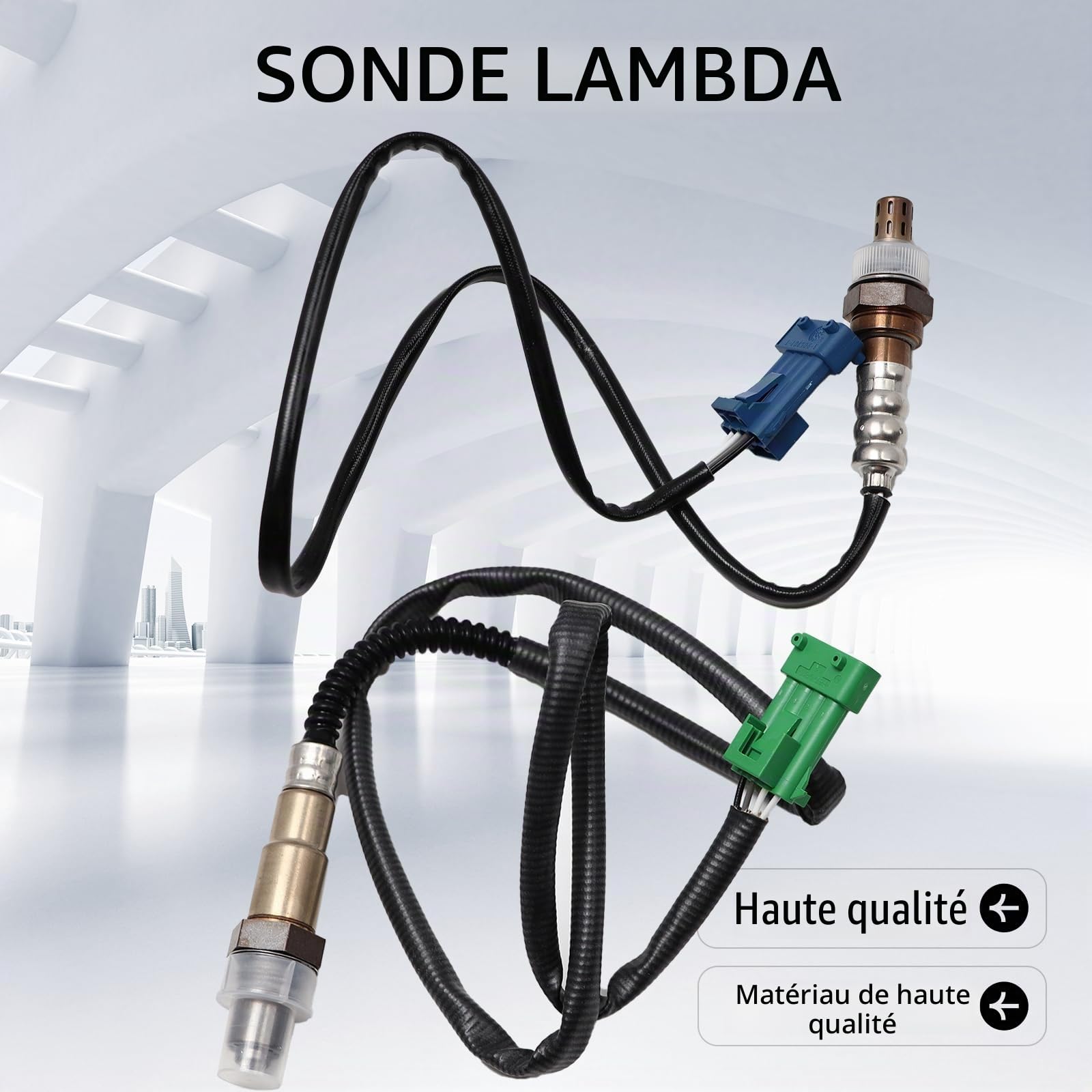2 x sonde lambda 4-broches 96359782 pour Berlingo C2 C3 C4 C6 DS3 SAXO XSARA 206 207 208 3008 306 308 406 407 508 5008 1007 PARTNER 1628HN capteurs d'oxygène