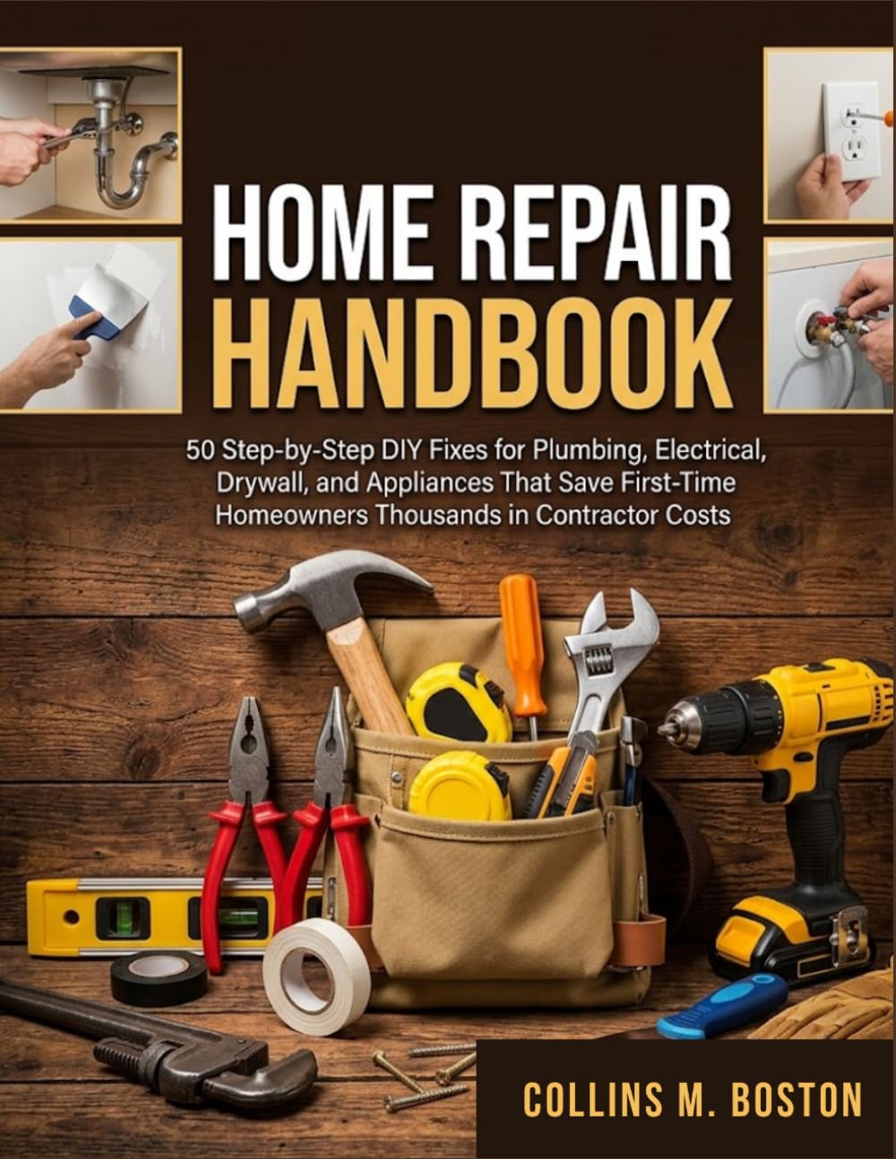 Home Repair Handbook: 50 Step-By-Step DIY Fixes for Plumbing, Electrical, Drywall, and Appliances That Save First-Time Homeowners Thousands in Contractor Costs