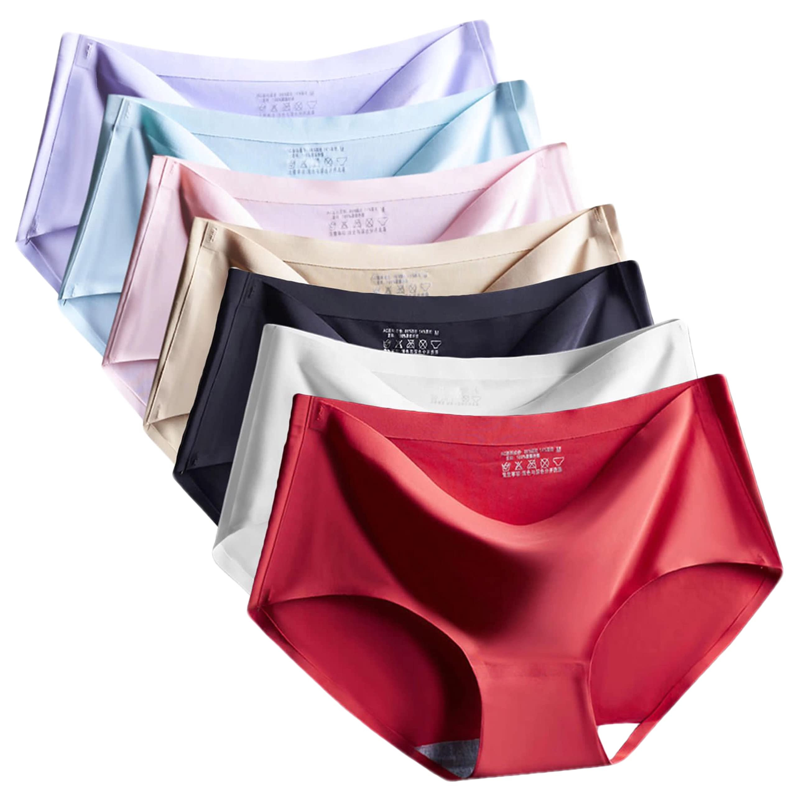 Ladies Panties Seamless Women s Panties Hot Underwear Lingerie Briefs Pack of 7 Mid -Waist