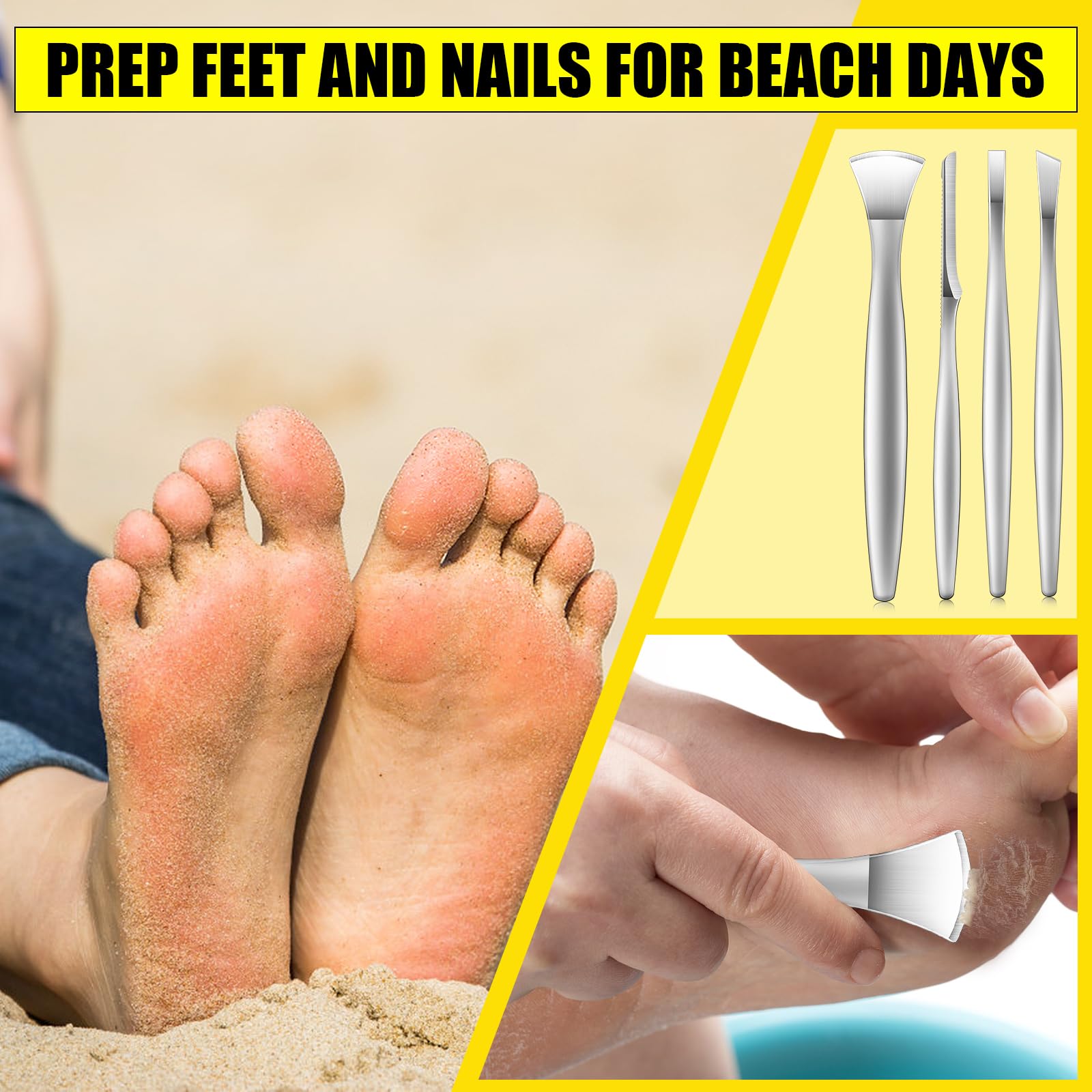 Zestaw noży do pedicure, profesjonalne narzędzia do pedicure do stóp, zestaw ostrzy do usuwania wrastających paznokci, narzędzie do usuwania kukurydzy ze stali nierdzewnej, skrobaczka do stóp, ostrza