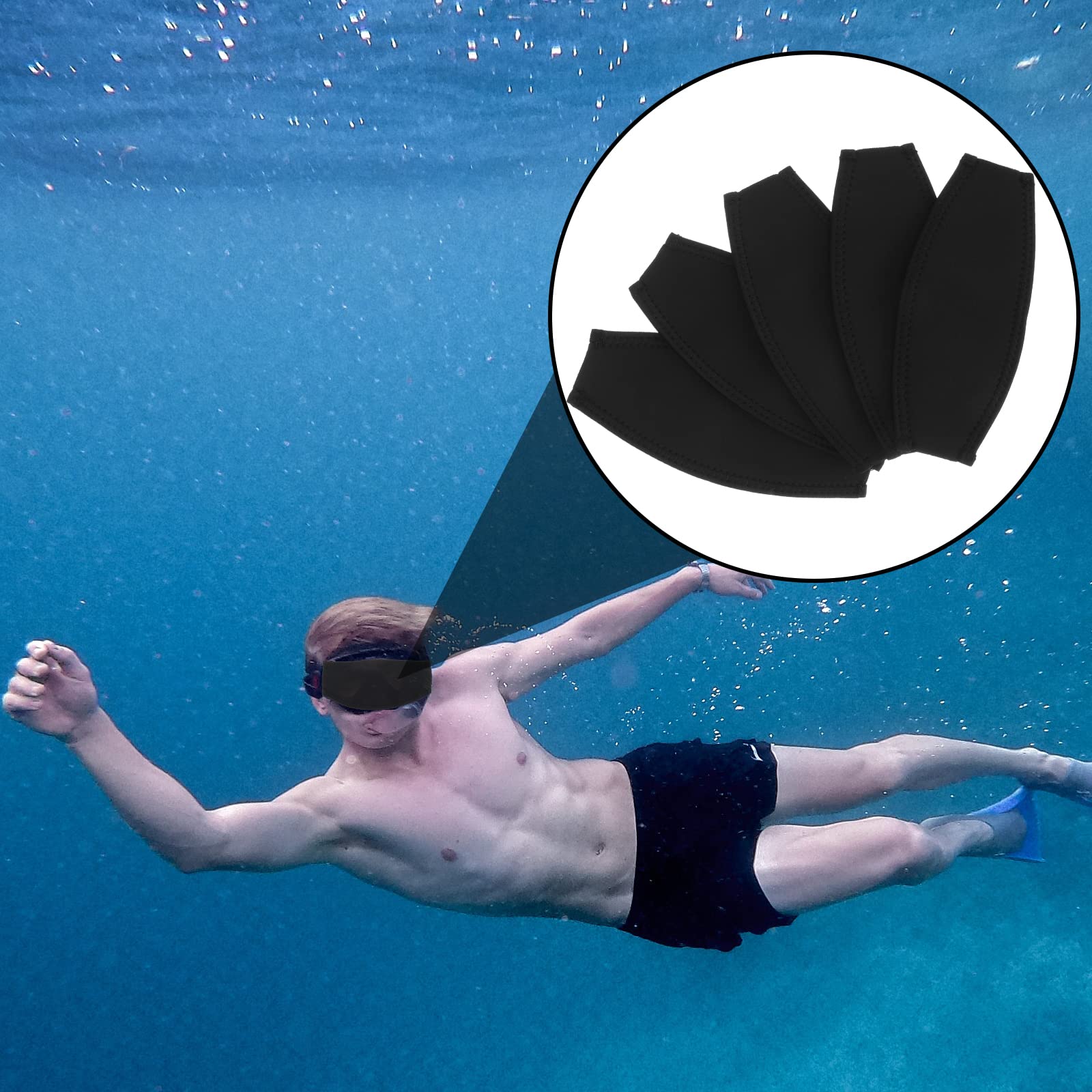 CLISPEED 5pcs Cinghie per Occhiali Subacquei: Maschera Subacquea Fascia per Maschera per Immersione Strumenti di Flessione Cinghia per Copertura Maschera Nuoto