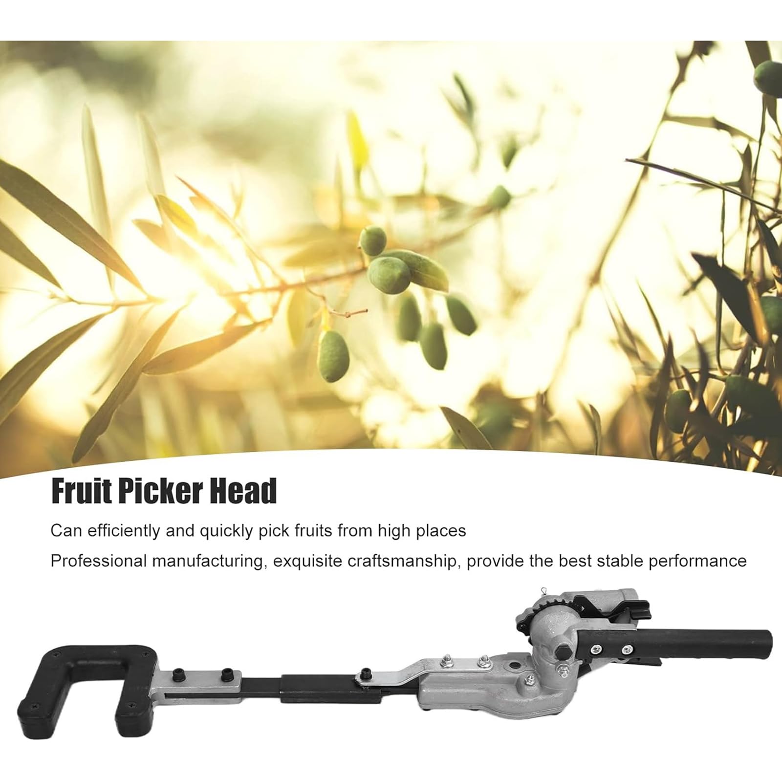 Cabezal Recolector De Frutas, Herramienta Recolector De Frutas De 26 Mm Con 9 Dientes, Material De Aleación De Aluminio Duradero Y Fácil De Instalar, Rendimiento Estable, Para Aceitunas, Peras