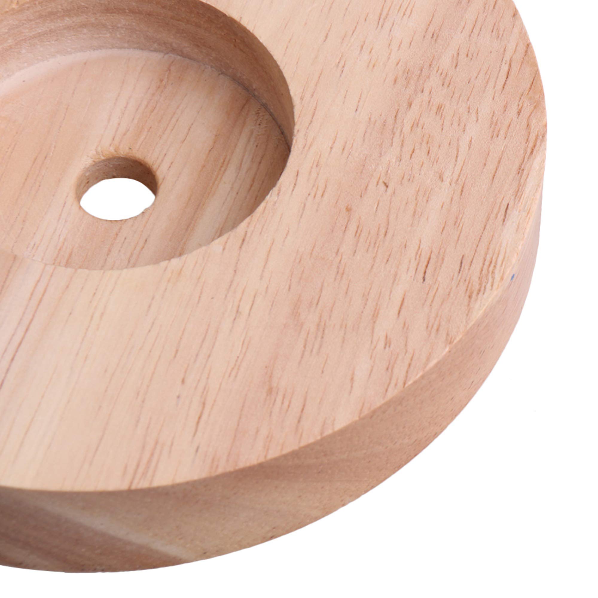 BORDEAG Base per lampada E27, 2 pezzi, lampada da comodino a forma di cubo in legno con interruttore a cavo, lampada da tavolo E27 in legno, per camera da letto, soggiorno, ufficio
