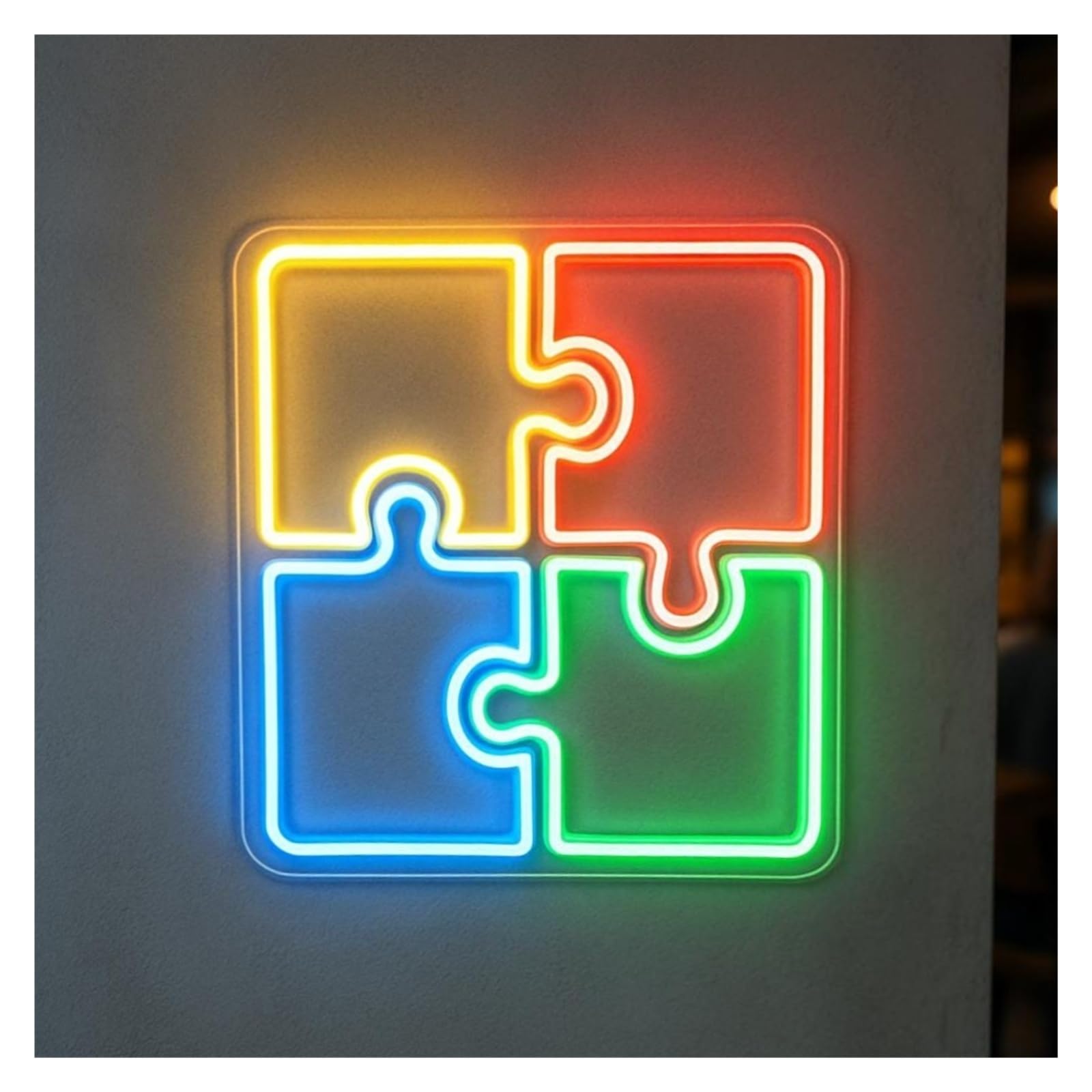 RONGCH Hanging Art Signs Puzzle Neon Sign Psychology Nursery, Playground Suitable for Bedroom Decoration 45cm(C)