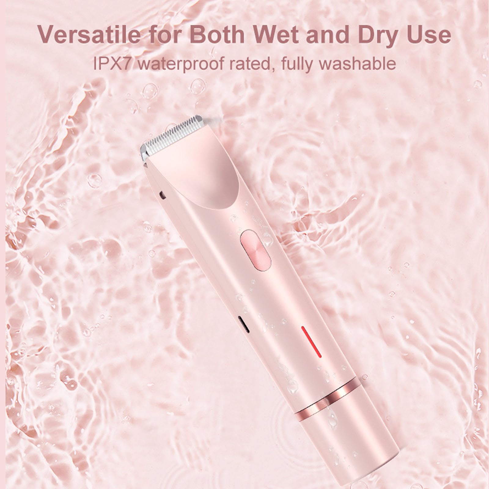 Rasoir Intime et Tondeuse Maillot Pour Femme 2 en 1 - Sans Fil Pour Le Corps, Les Aisselles, Le Bikini, Les Sourcils et Le Nez - Protection de la Peau