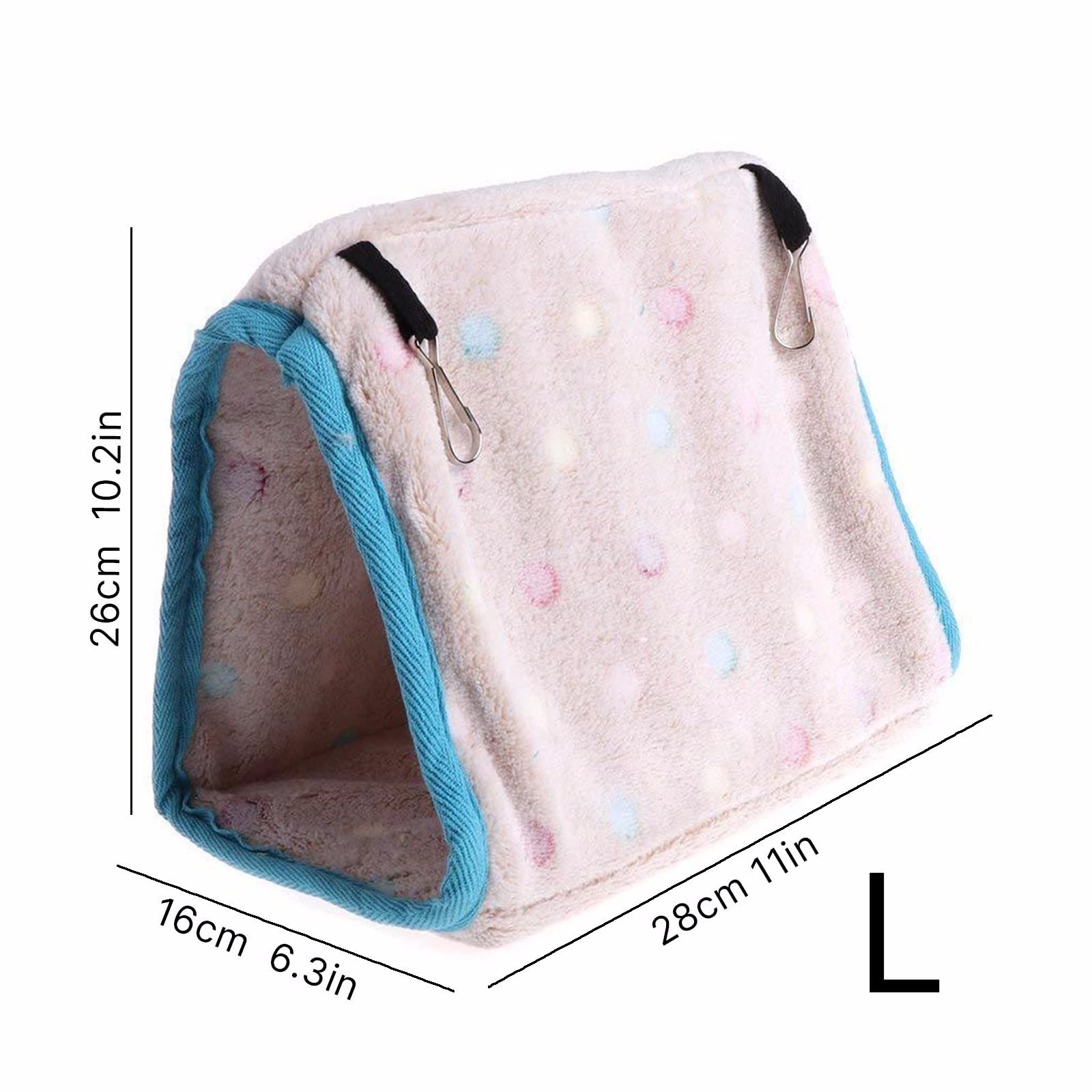 Casa Nido de Pájaro Jaulas de Pájaros Nidos Mascotas Loro Hamaca Cama Colgante de Pájaro Casa de Peluche Cálida de Invierno Nido Jaula Tienda AS,Casa para pájaros(B,L)