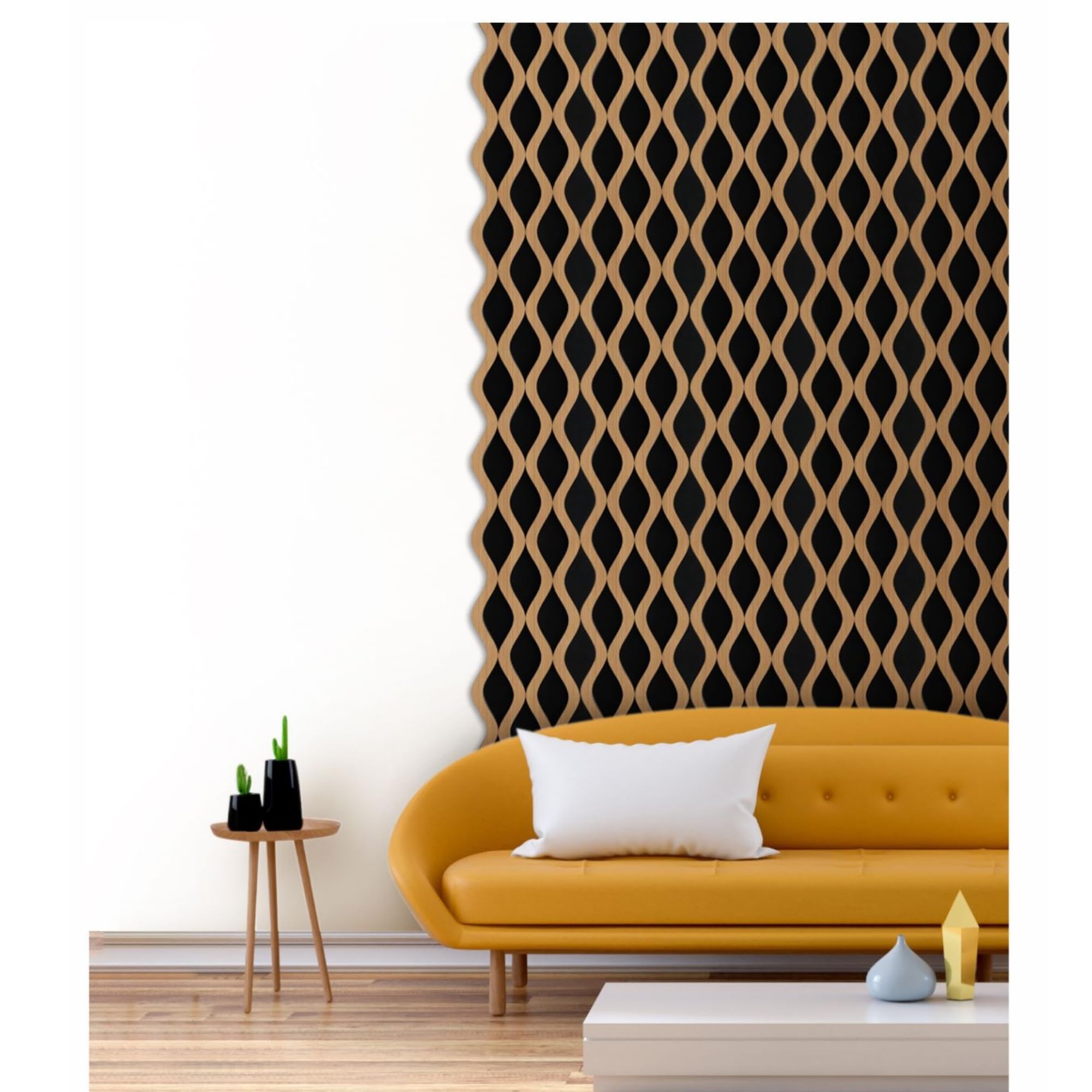 Juego de 6 paneles efecto de listones para revestimiento de pared de techo de polímero, plástico, interior y exterior, 20 x 240 cm, encastre lateral, recortables, rígidos, decorativos, marrón, madera