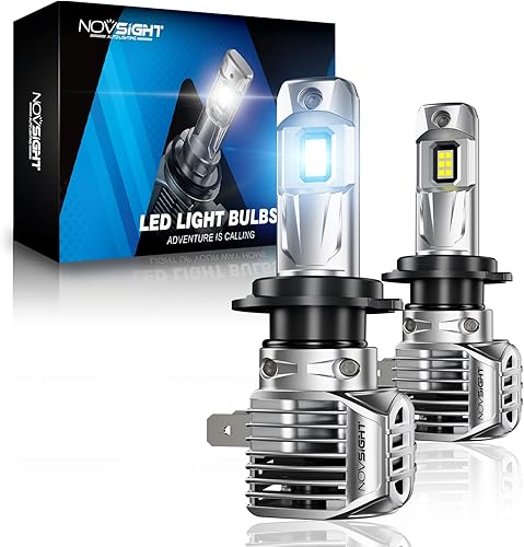 NOVSIGHT H7 Bombillas LED antiniebla de 20000 lúmenes, bombilla de luz baja mejorada para automóvil, 600% más brillante, 90 W, 6500 K, reemplazo