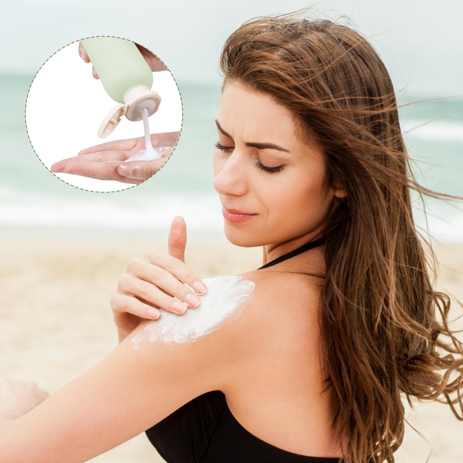 Flaconi da Viaggio set da Viaggio Riutilizzabileda 4 Pezzi Facile da Perdere 260ml/250ml Facile da Riempire Boccette da Viaggio può Essere Riempito con Shampoo gel Doccia Lozione
