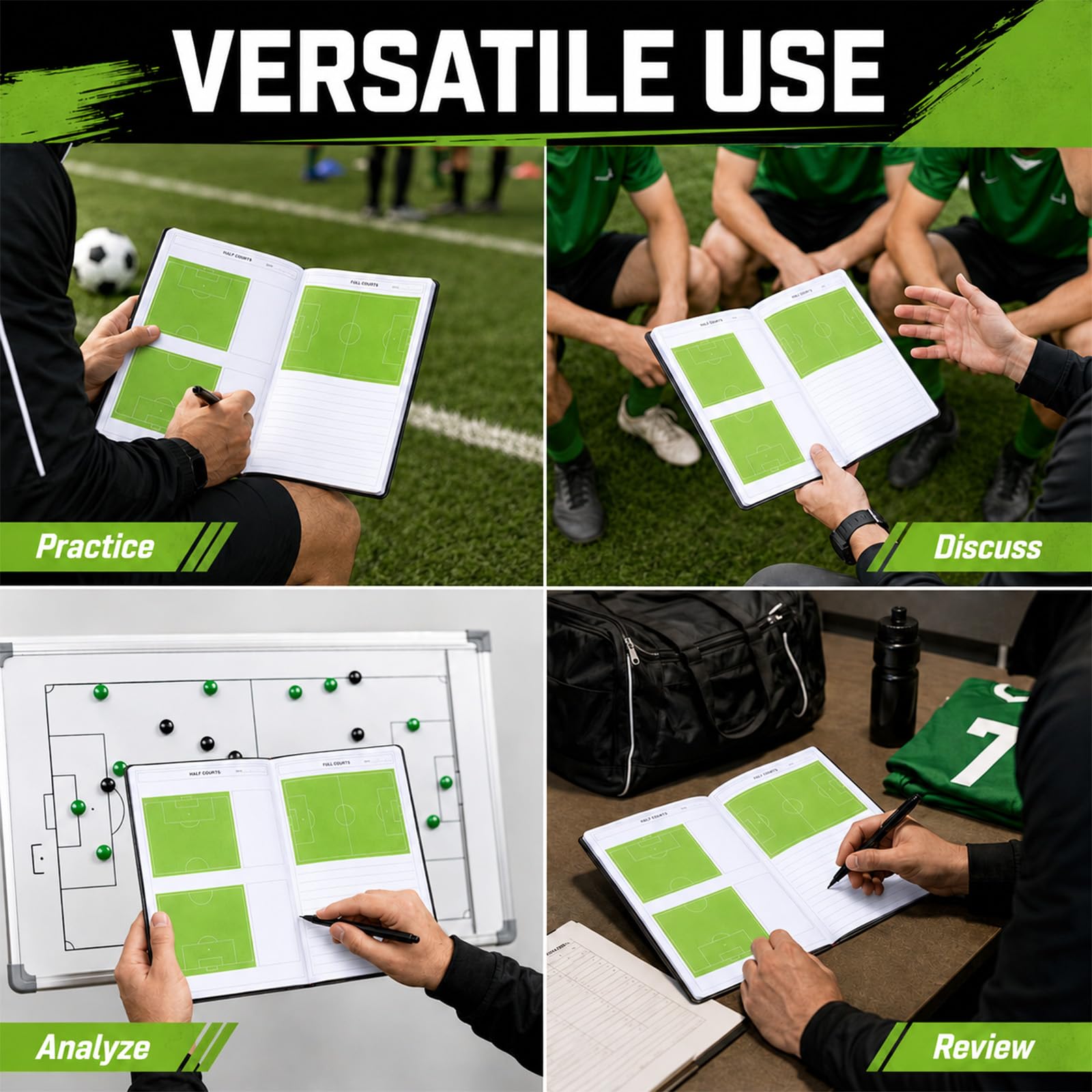 Amazon.com : chiazllta Soccer Coach Playbook Notebook 7 x 10 Inch