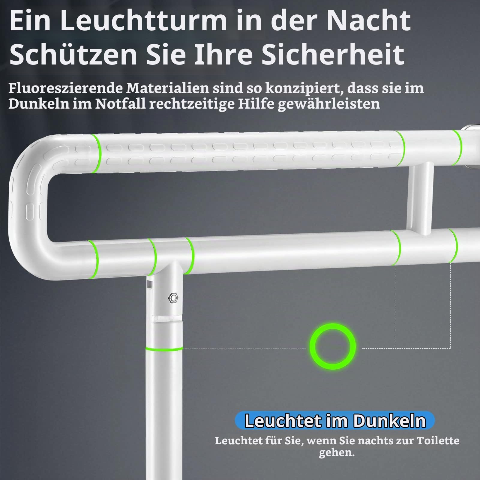 Wandstützgriff WC Haltegriff Klappbar 60cm Rutschfreier Haltegriff Aus Edelstahl 300~350 Kg Haltegriff Dusche Faltbarer Sicherheitsgriff FüR Das Badezimmer FüR Badezimmer Und Toilette