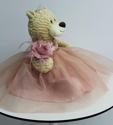 Miniatura 2 de KINNEX COLLECTIONS SINCE 1997 B16632-30 - Oso de peluche de quinceañera de 20 pulgadas con vestido pieza de centro