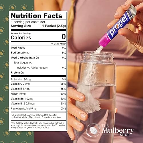 Miniatura 2 de Paquete de 2 paquetes de mezcla de bebida en polvo, sabor a uva, paquete de 2 unidades que incluye propel Gatorade con vitaminas, electrolitos y