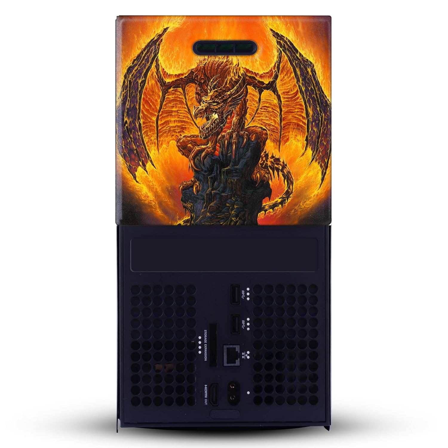 Head Case Designs Officially Licensed Ed Beard Jr Harbinger Of Fire Dragons Game Console Wrap and Game Controller Skin Bundle Compatible With Xbox Series X