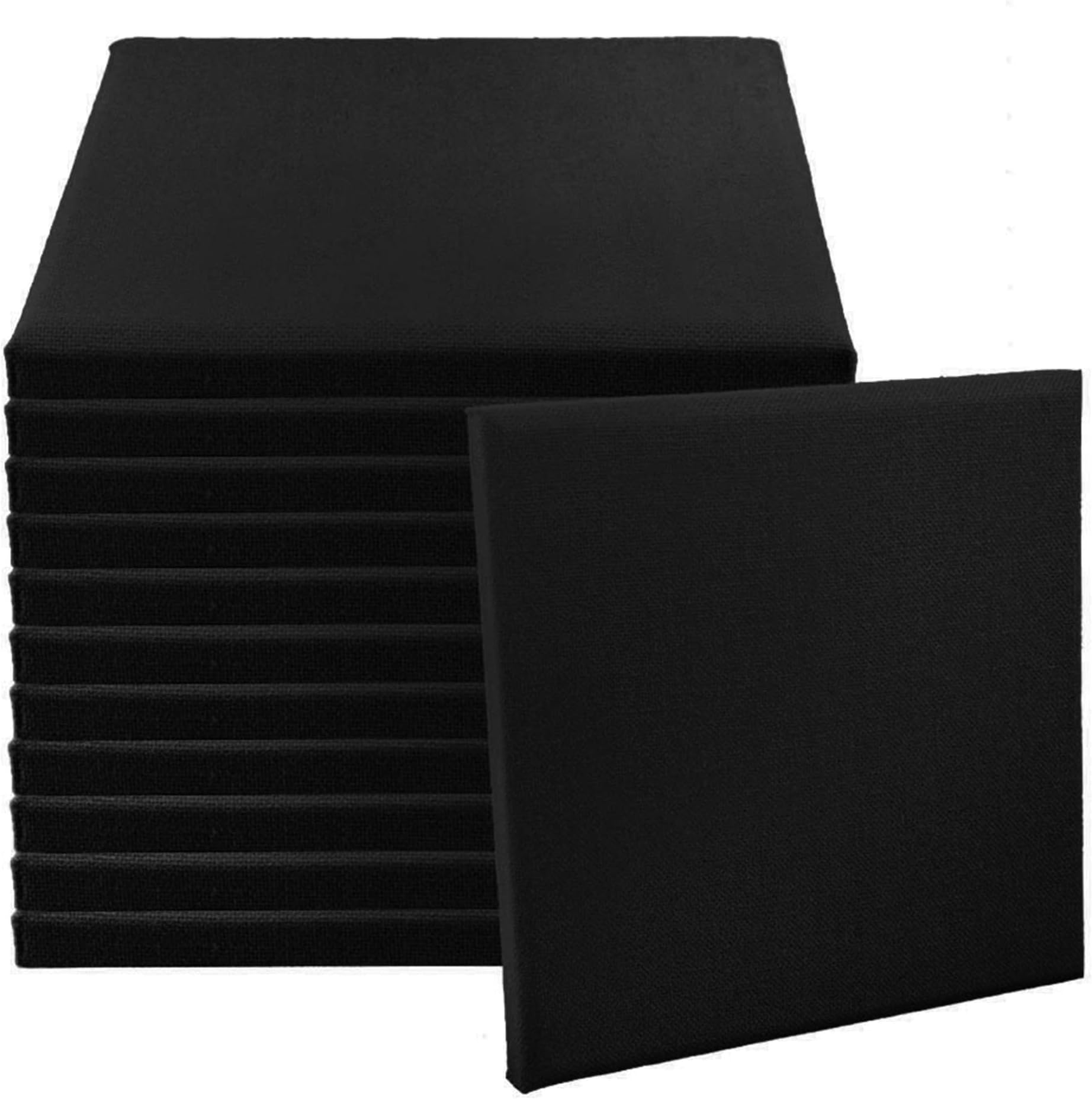 RDEXP 30x30x2.5cm Black Sound Absorbing Foam Panel Tiles Fiberglass Home Studio Sound Insulation Panel Set of 12