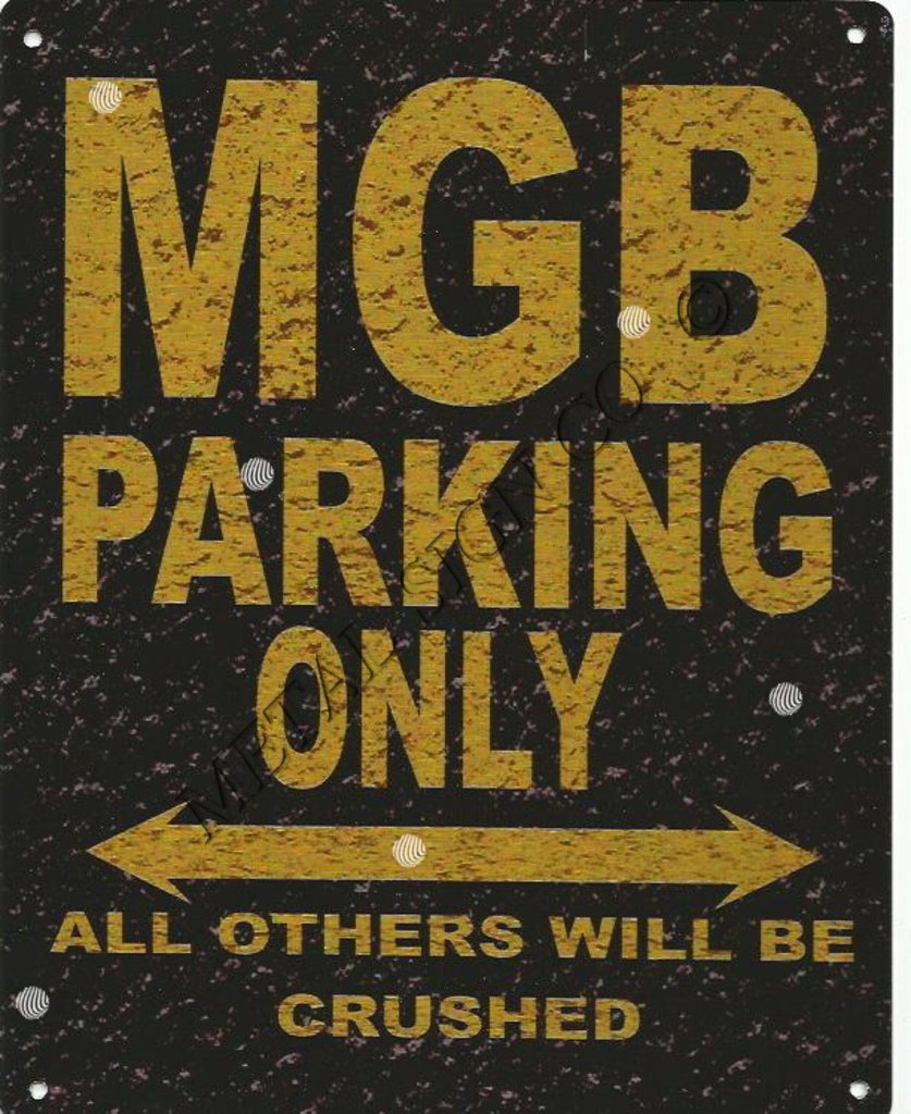 Tracy's Signs 8X10in Mgb Parking Sign Rustic Style 8X10in 20X25cm Car Shed Tin Garage Workshop Wall Art