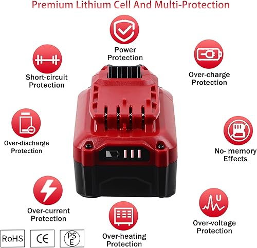Miniatura 8 de TenHutt Actualización Paquete de 2 baterías de repuesto de 20 V 6.0 Ah para Craftsman 20 V batería de iones de litio V20 para CMCB205 CMCB204