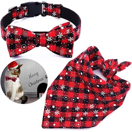 Christmas bow tie collar for dogs Clearance