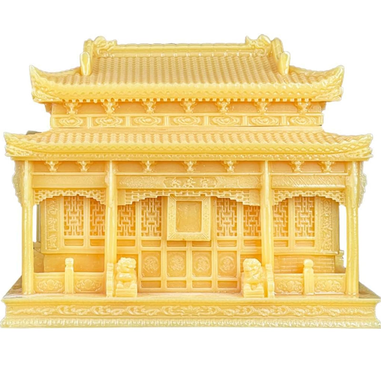 Wo Lai Gou Burial Urn Paradise Fairyland, Yellow Jade Style Cremation, Chinese Palace Design Memorial Box, Waterproof Funeral Container For Adult Ashes, Male Or Female