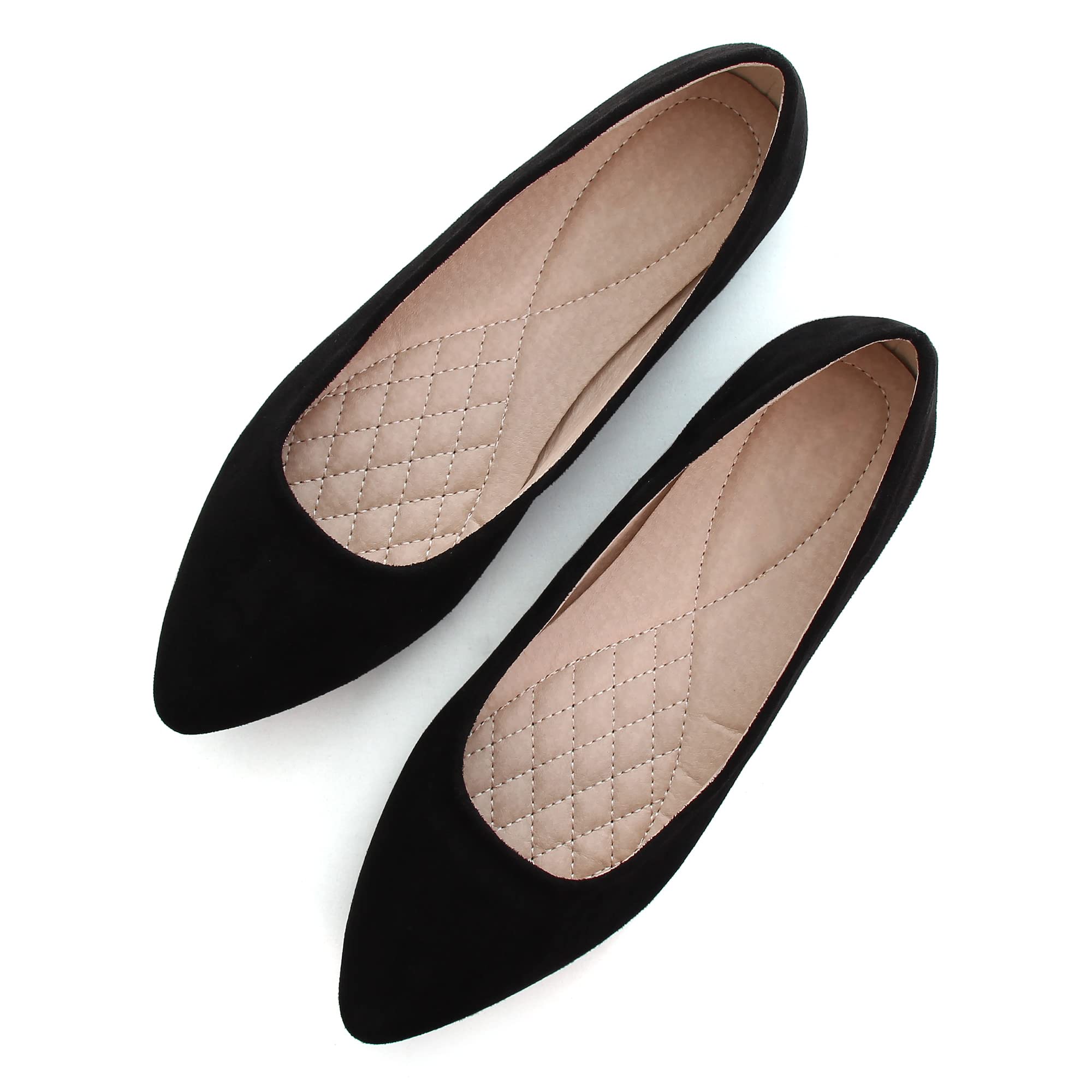 ChaiRong ZhouWomen Comfort Square Toe Ballets Flats, Slip On Classical Walking Shoes for Wedding/Driving/Dating