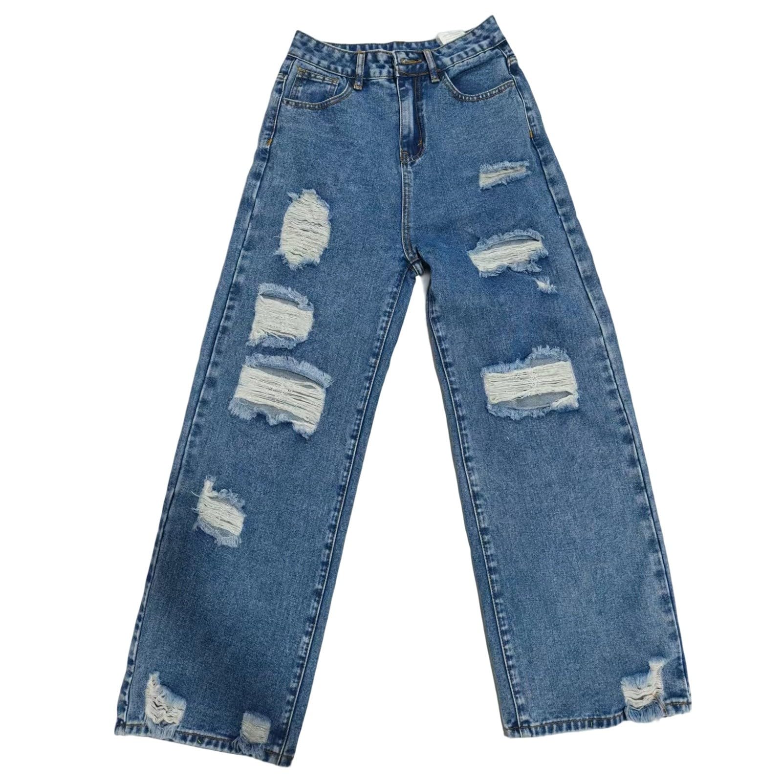 Vaqueros Mujer Acampanados Elásticos Bolsillos Pantalones Anchos Bootcut Bolsillo Deportes Campana Elefante Rectos de Cintura Alta para Desgastados y Ideales Viajes Baile Callejero con Comodidad
