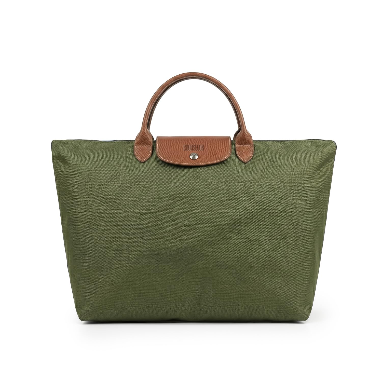 Foldx 33L Foldable Duffle Bag for Travel & Gym, Rugged Olive Green Weekender with Tan Accents, Heavy-Duty Packable Overnight Bag, Foldable Large Capacity Sports Suitcase for Outdoor Trip-image-44