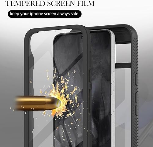 Miniatura 2 de Funda para teléfono celular Google Pixel 8 Pro 5G, protección completa negra con protector de pantalla integrado