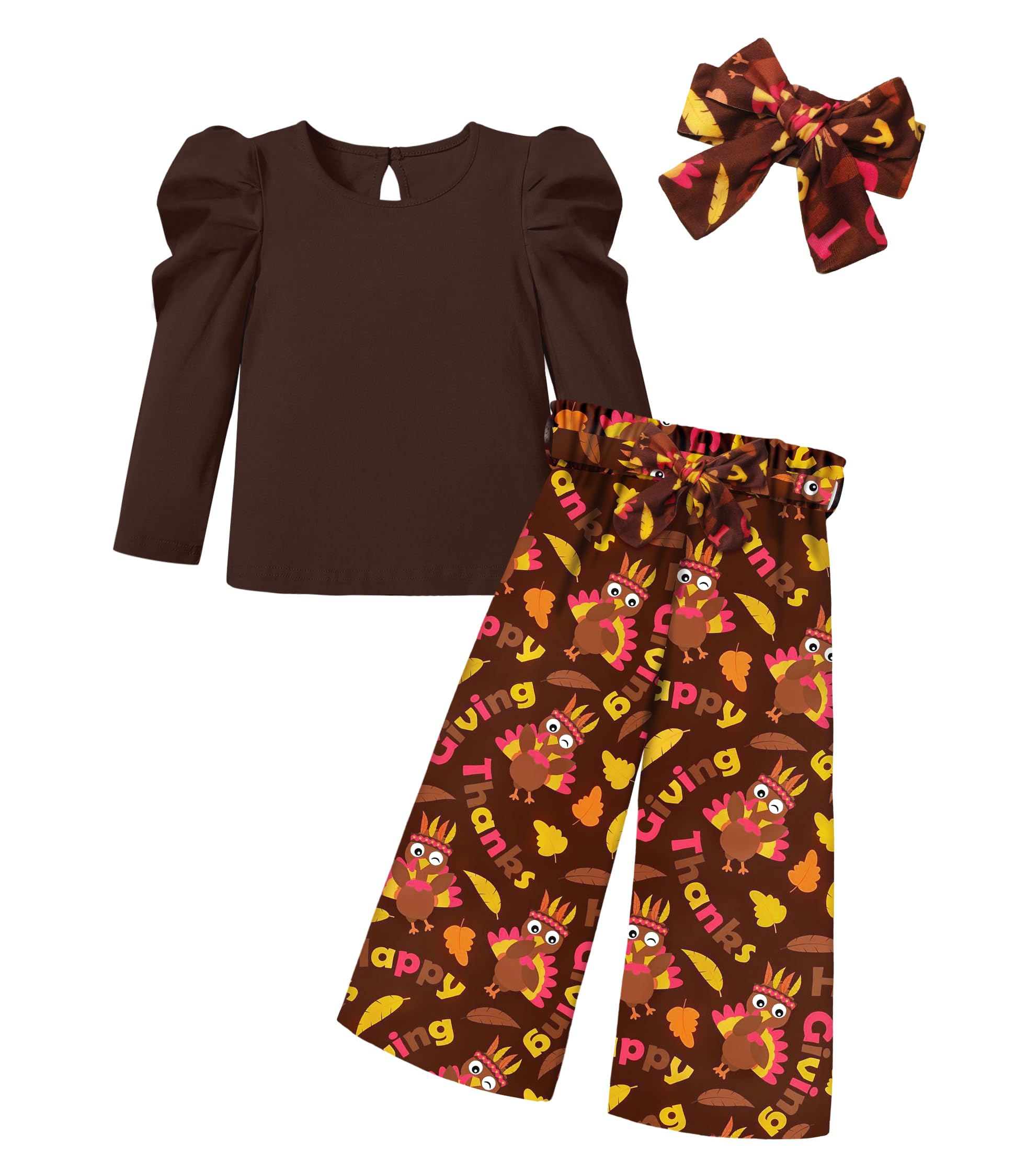MIGU Puff Sleeve Shirt and Pants Set