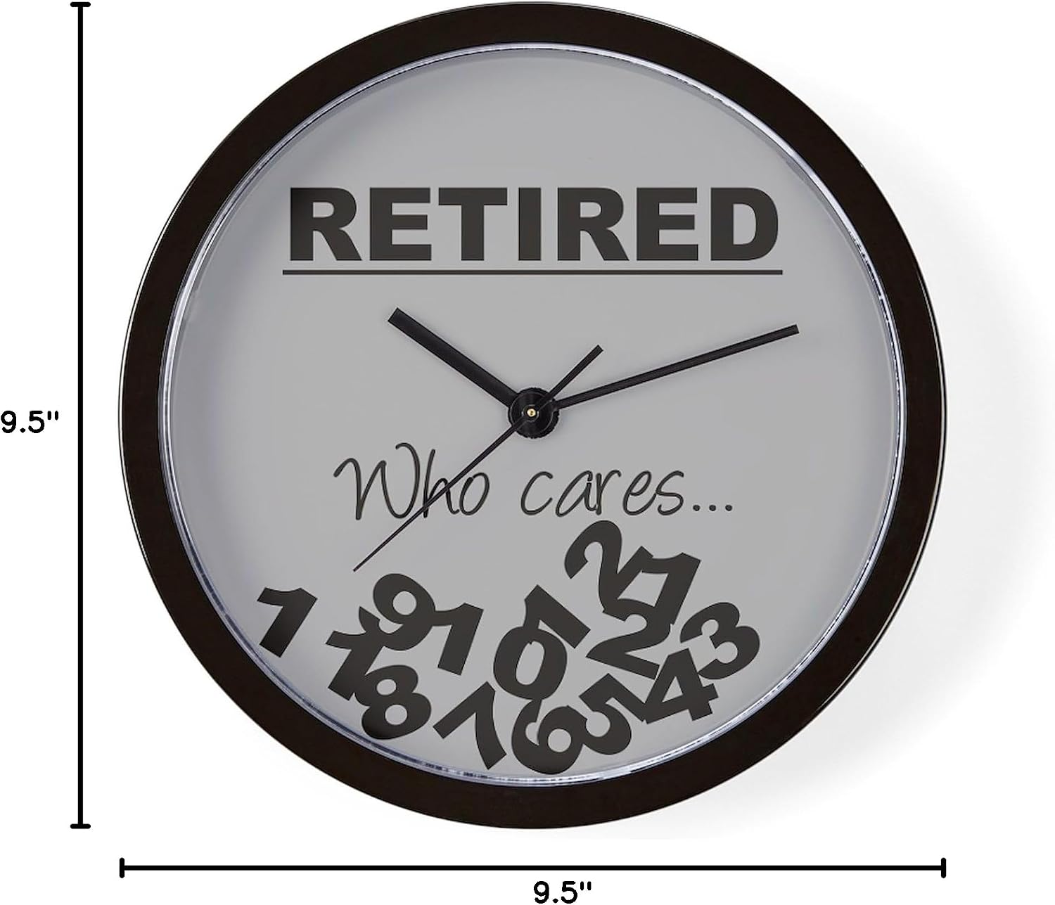 CafePress Fallen Numbers Retirement 10" Wall Clock for Livingroom, Kitchen, or Office