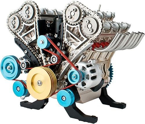 Miniatura 1 de DjuiinoStar Kit de montaje del modelo del motor del vehículo (más de 350 piezas, 3 horas de tiempo de montaje), modelo de funcionamiento del motor