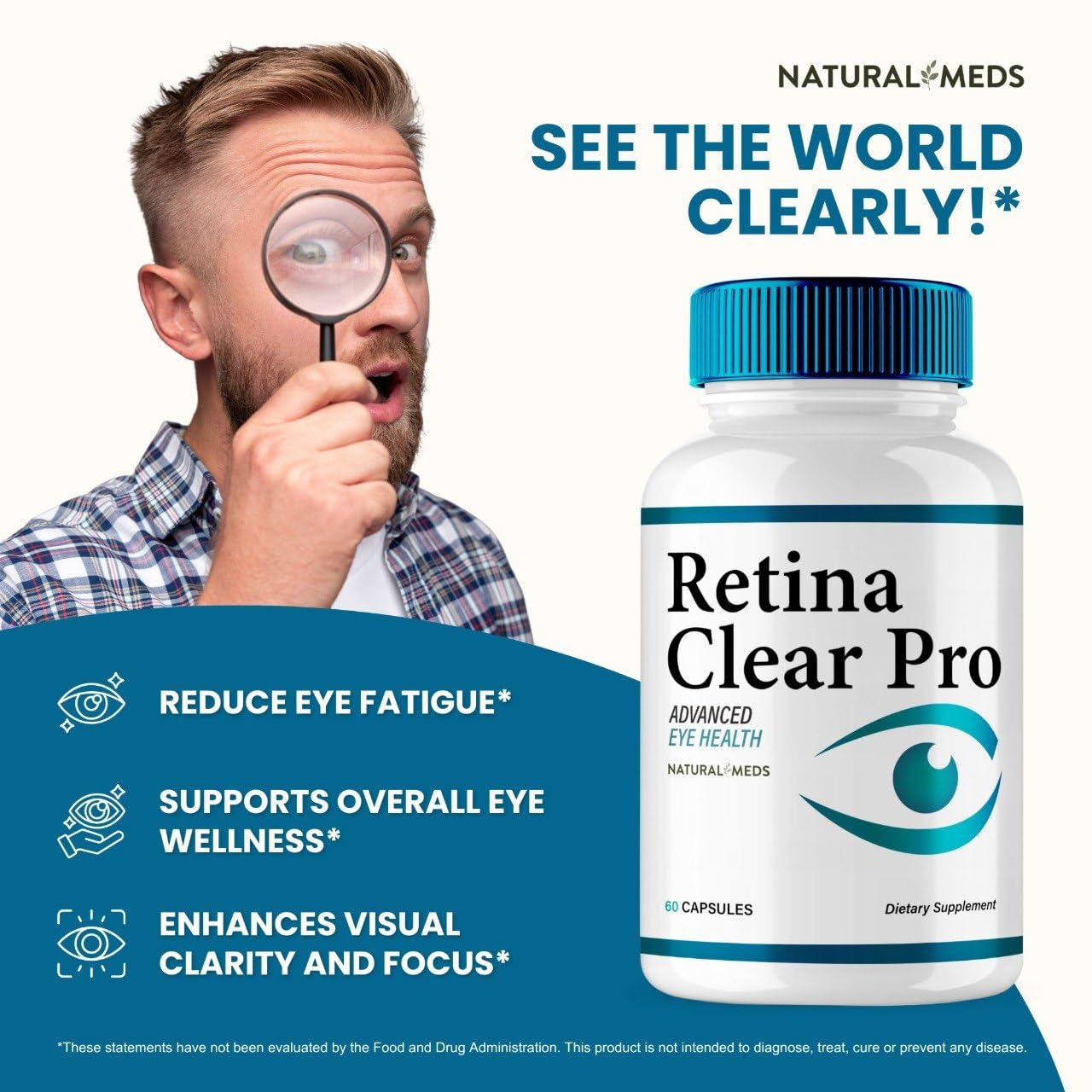 Retina Clear Eye Supplement - Retina Clear for Eyes Capsules - Maximum Strength, Advanced Formula All Natural Visual Wellness, RetinaClear Pro Reviews (5 Pack) — Amazon image 2