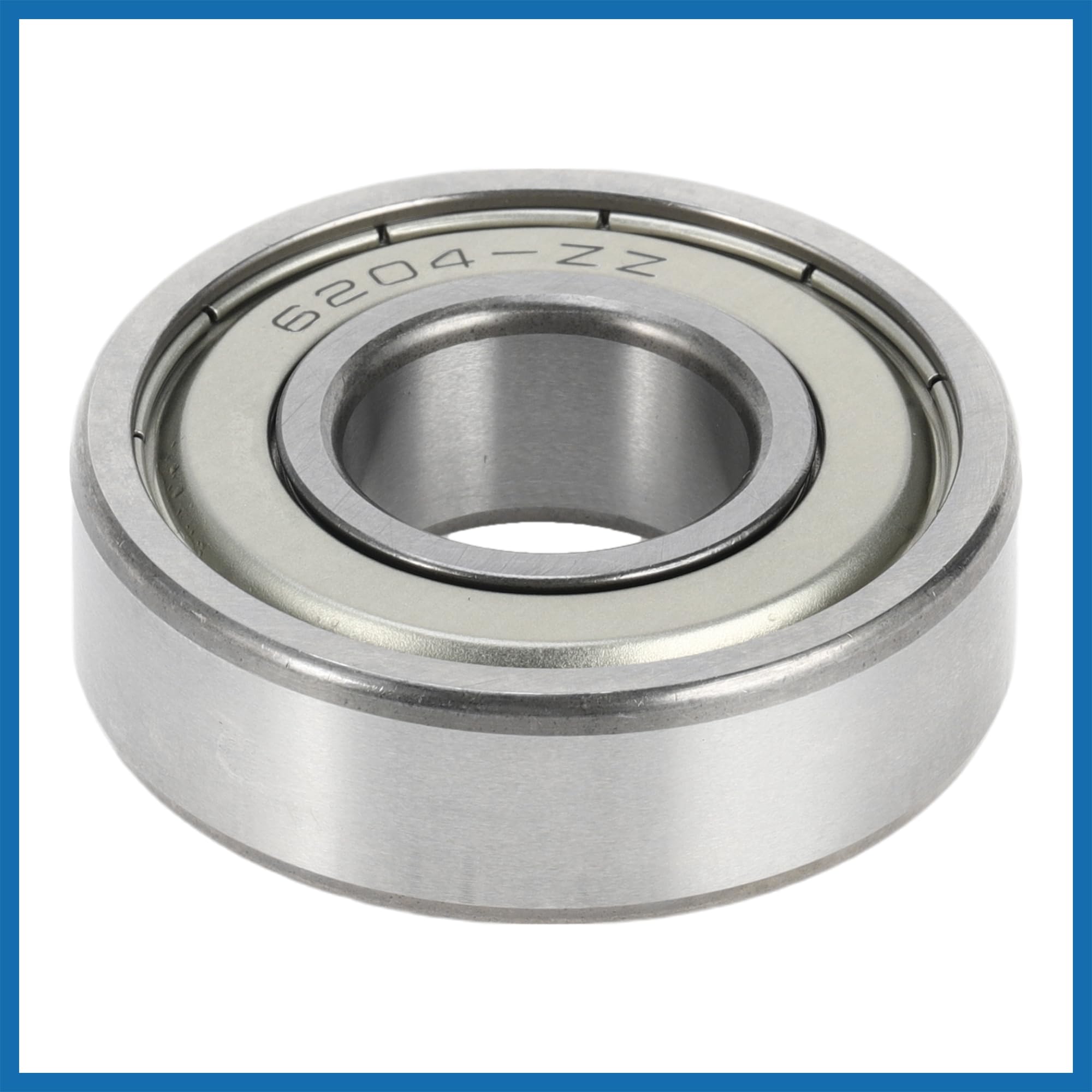 A ABSOPRO 6204ZZ Roulements à Billes à Gorge Profonde P6 20x47x14mm Roulements Lubrifiés Double Joint Métallique Tonalité Argentée Roue de Trottinette Skateboard - Lot de 10