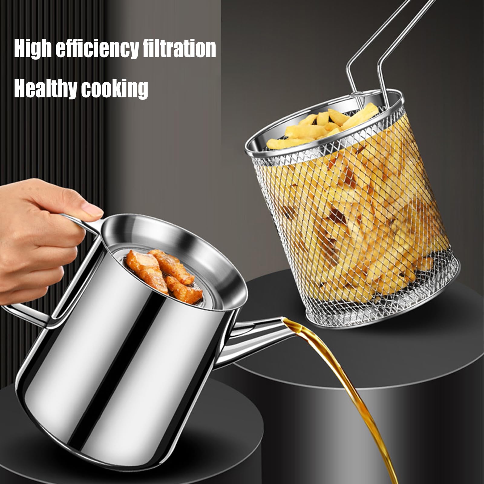 Filtro olio ad alta efficienza, stabile, in acciaio inox 304, per cuochi sanitari