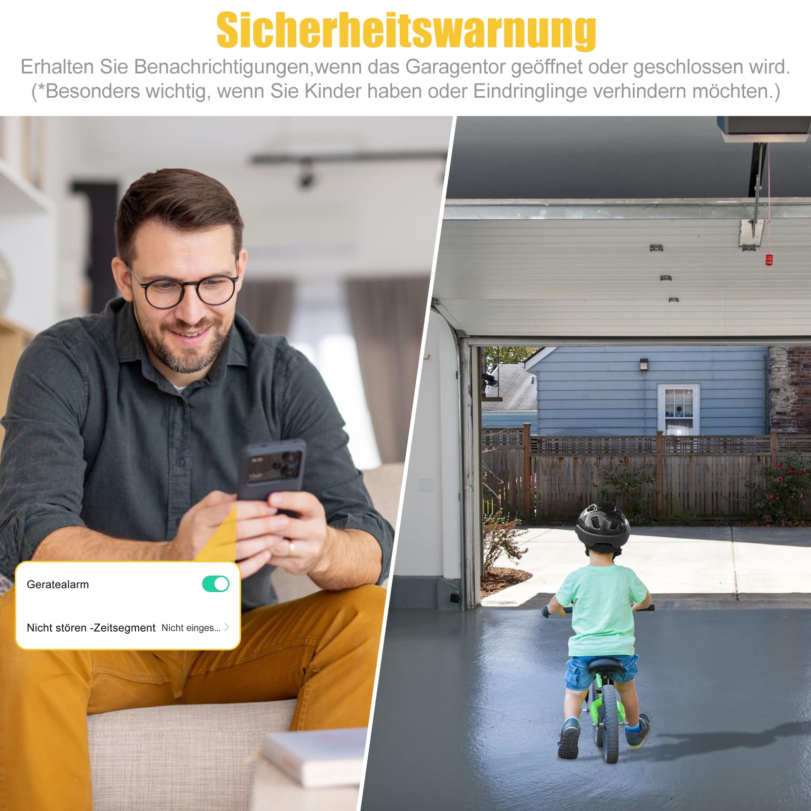 Ouvre portail connecté Zigbee, ouvre-porte de garage intelligent avec application Tuya & Smart Life, ouverture portail connecté compatible avec Alexa & Google Assistant, hub non inclus